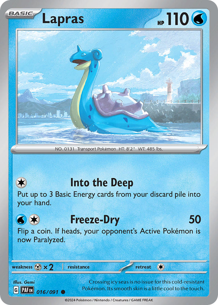 Lapras⁣ - Paldean Fates⁣ (Common)⁣ [016] English / Near Mint / Normal