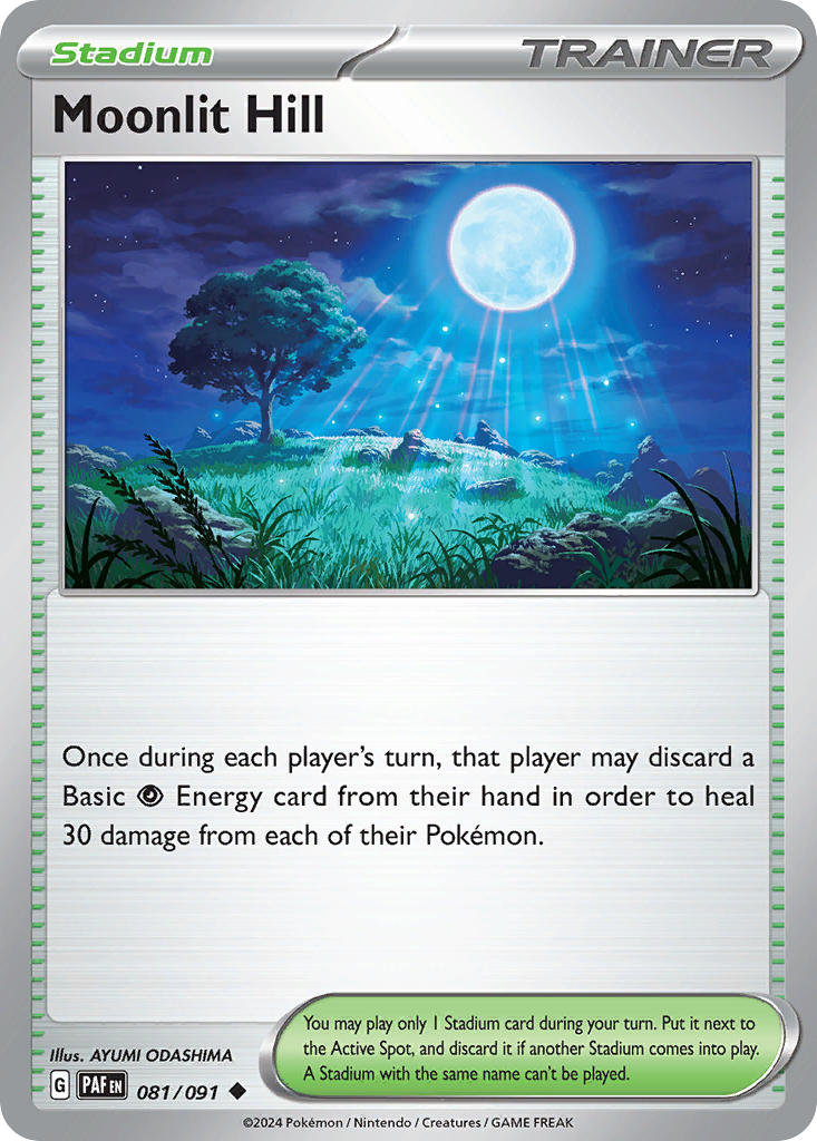 Moonlit Hill⁣ - Paldean Fates⁣ (Uncommon)⁣ [081] English / Near Mint / Reverse-Holo Normal