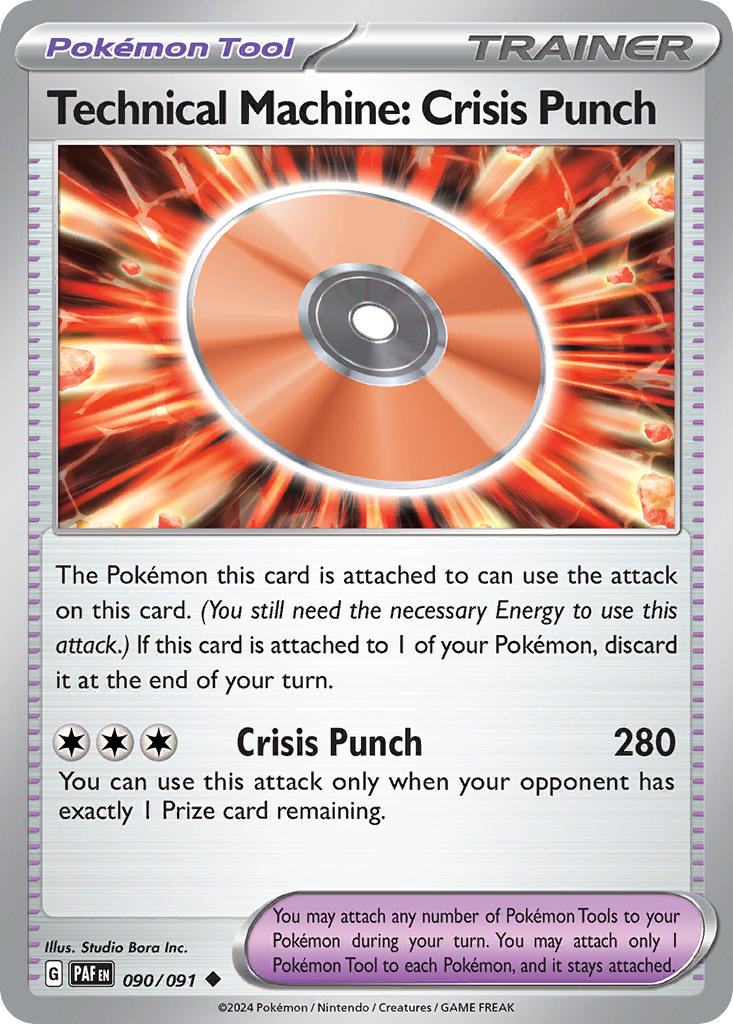 Technical Machine: Crisis Punch⁣ - Paldean Fates⁣ (Uncommon)⁣ [090] English / Near Mint / Reverse-Holo Normal