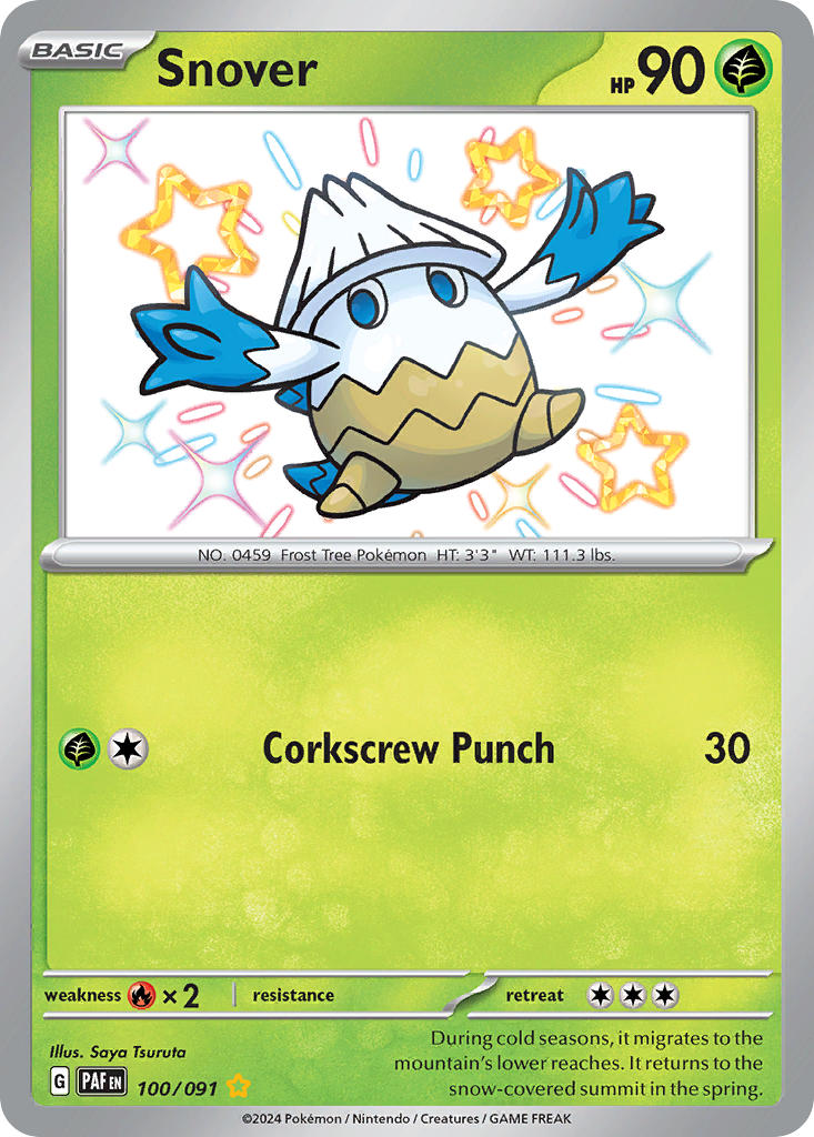 Snover⁣ - Paldean Fates⁣ (Shiny Rare)⁣ [100] English / Near Mint / Normal