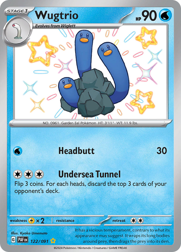 Wugtrio⁣ - Paldean Fates⁣ (Shiny Rare)⁣ [122] English / Near Mint / Normal