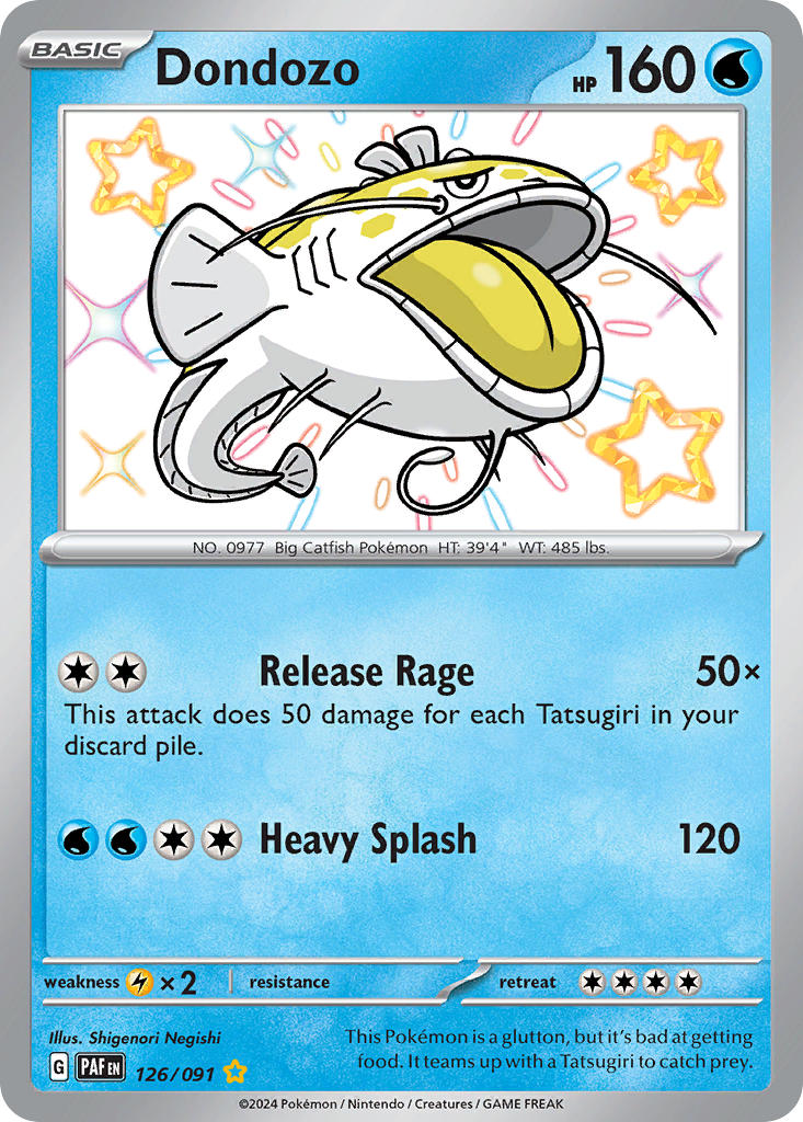 Dondozo⁣ - Paldean Fates⁣ (Shiny Rare)⁣ [126] English / Near Mint / Normal