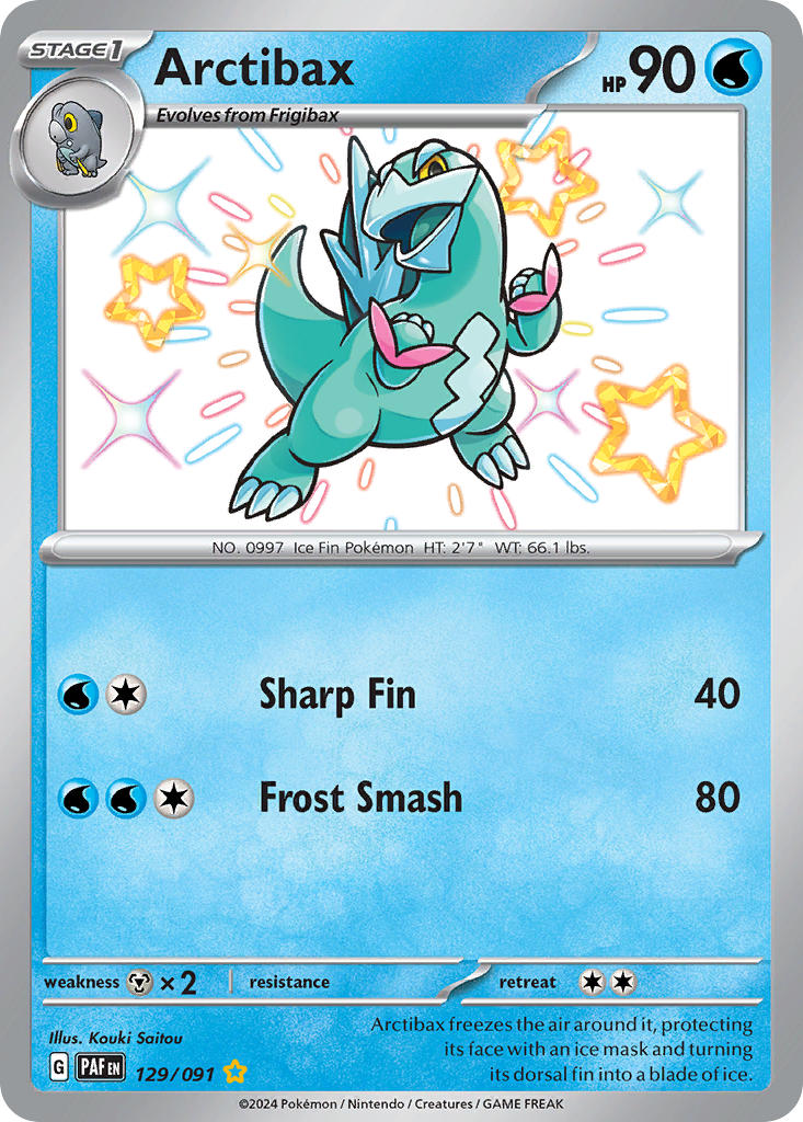 Arctibax⁣ - Paldean Fates⁣ (Shiny Rare)⁣ [129] English / Near Mint / Normal