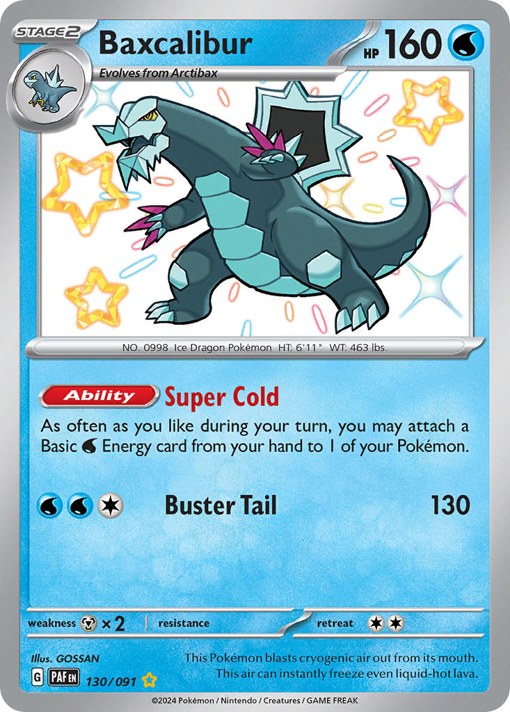 Baxcalibur⁣ - Paldean Fates⁣ (Shiny Rare)⁣ [130] English / Near Mint / Normal