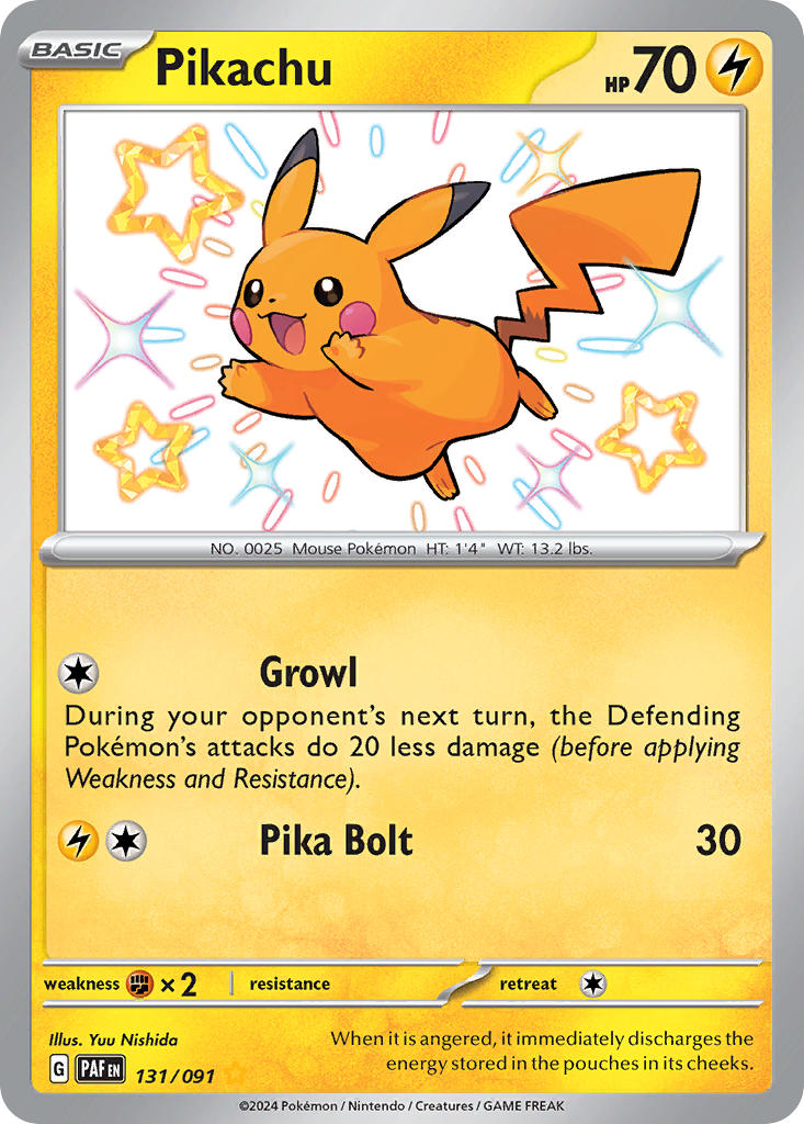 Pikachu⁣ - Paldean Fates⁣ (Shiny Rare)⁣ [131] English / Near Mint / Normal