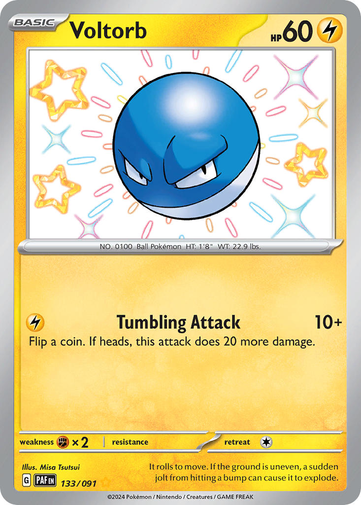 Voltorb⁣ - Paldean Fates⁣ (Shiny Rare)⁣ [133] English / Near Mint / Normal