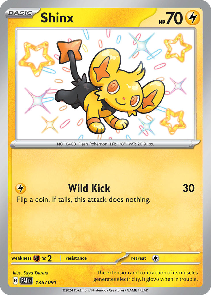 Shinx⁣ - Paldean Fates⁣ (Shiny Rare)⁣ [135] English / Near Mint / Normal