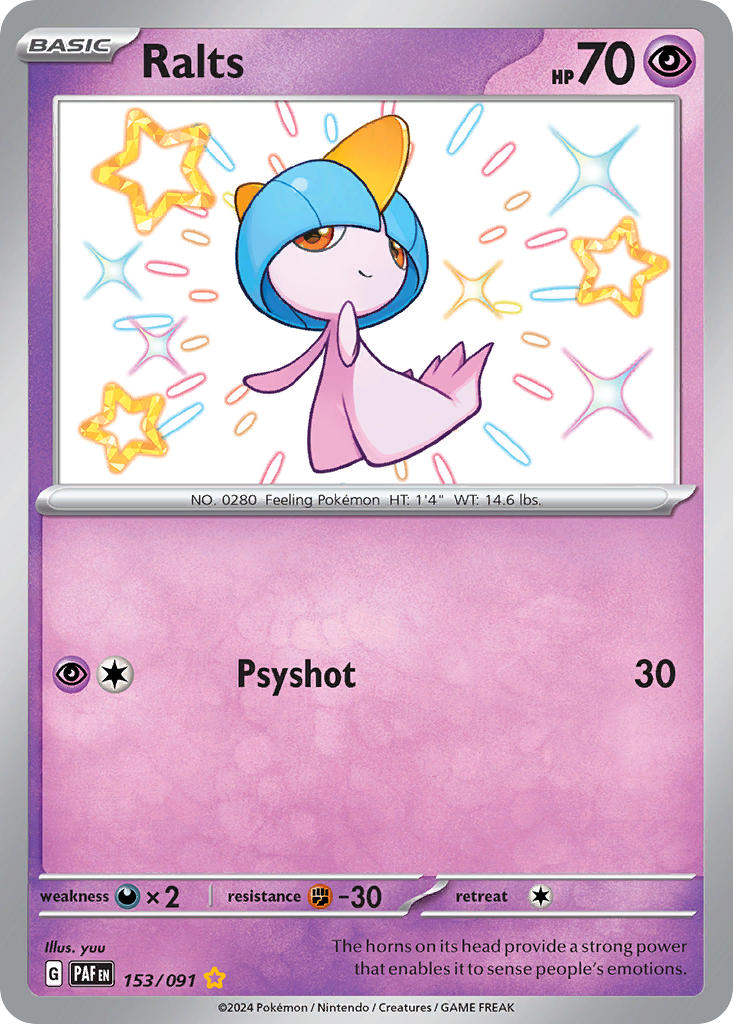 Ralts⁣ - Paldean Fates⁣ (Shiny Rare)⁣ [153] English / Near Mint / Normal