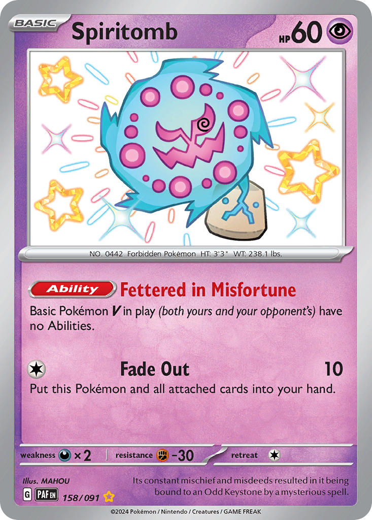 Spiritomb⁣ - Paldean Fates⁣ (Shiny Rare)⁣ [158] English / Near Mint / Normal