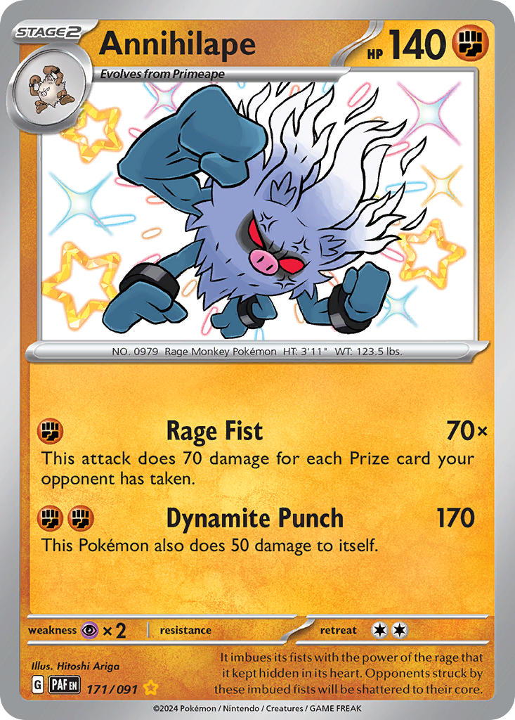 Annihilape⁣ - Paldean Fates⁣ (Shiny Rare)⁣ [171] English / Near Mint / Normal