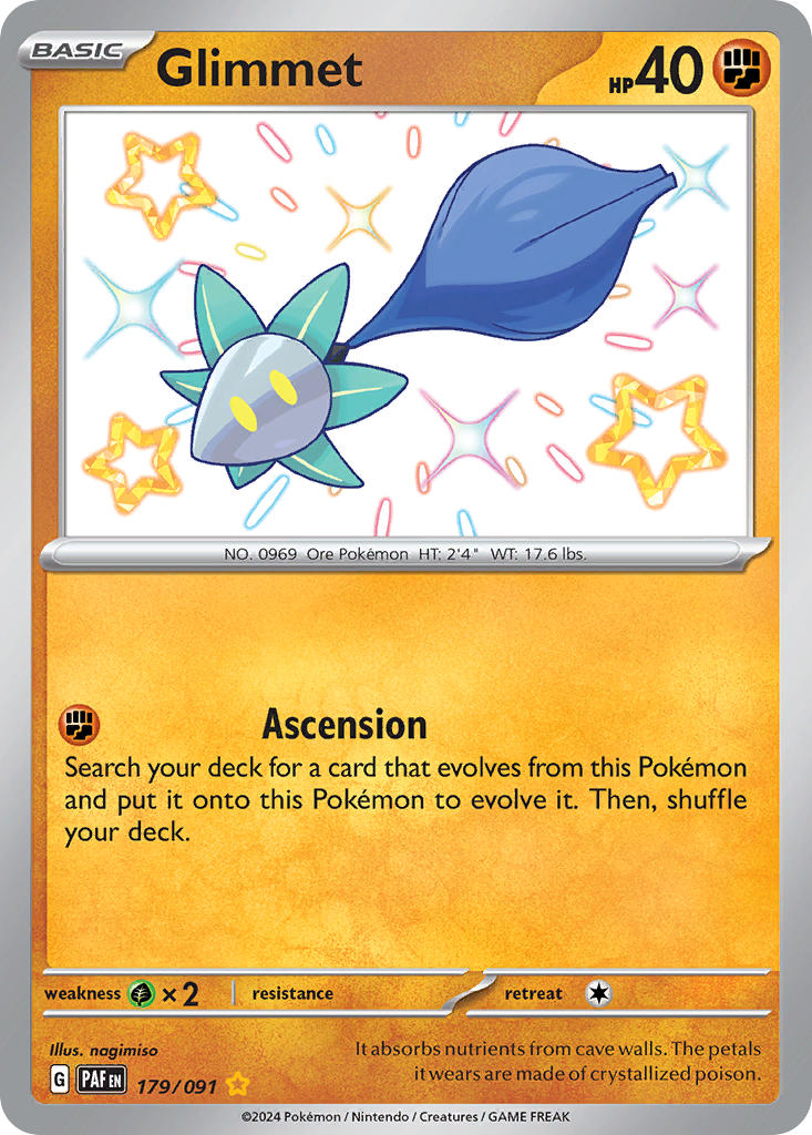 Glimmet⁣ - Paldean Fates⁣ (Shiny Rare)⁣ [179] English / Near Mint / Normal