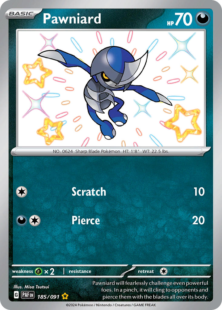 Pawniard⁣ - Paldean Fates⁣ (Shiny Rare)⁣ [185] English / Near Mint / Normal