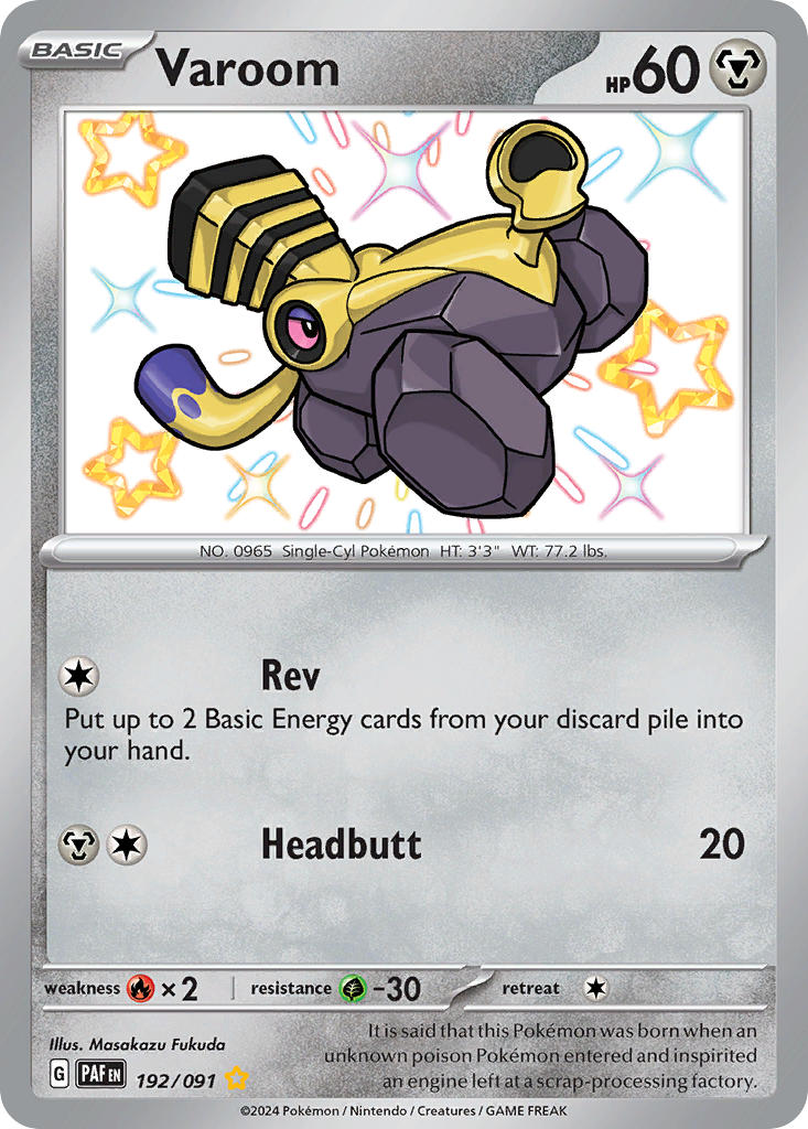 Varoom⁣ - Paldean Fates⁣ (Shiny Rare)⁣ [192] English / Near Mint / Normal