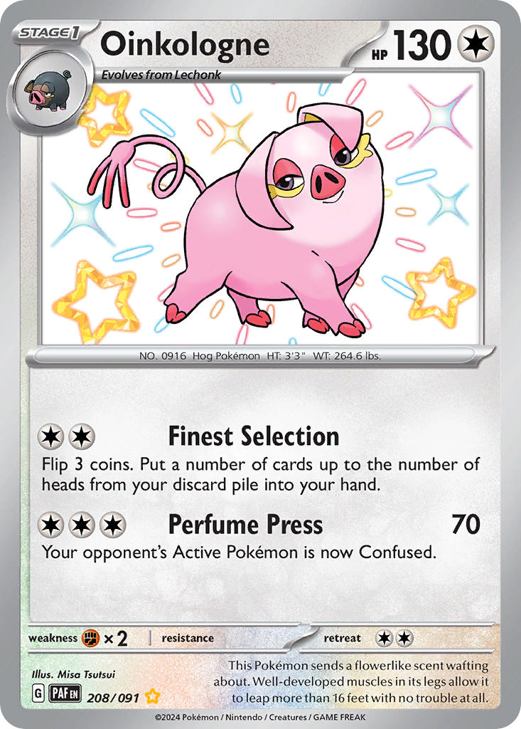 Oinkologne⁣ - Paldean Fates⁣ (Shiny Rare)⁣ [208] English / Near Mint / Normal