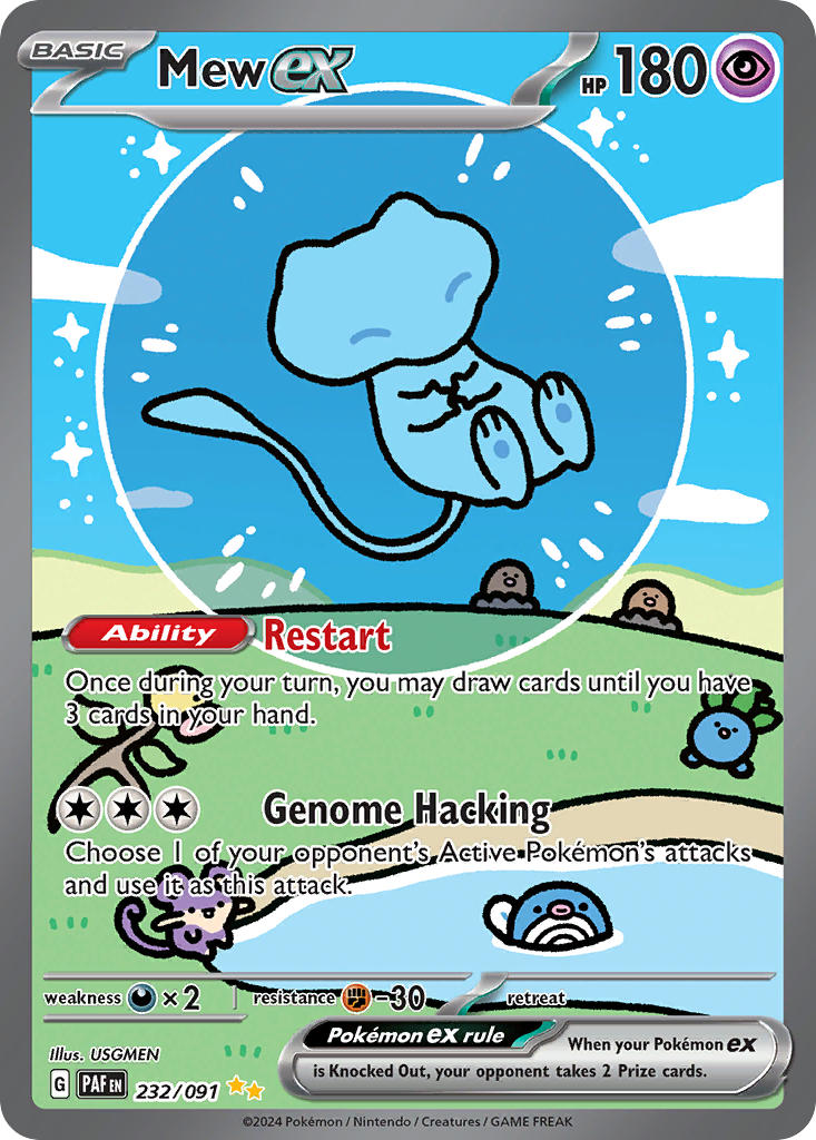 Mew ex⁣ - Paldean Fates⁣ (Special Illustration Rare)⁣ [232] English / Near Mint / Normal