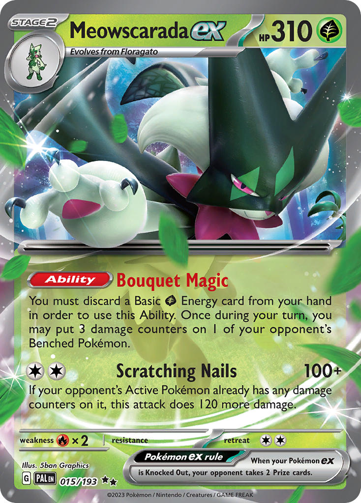 Meowscarada ex⁣ - Paldea Evolved⁣ (Double Rare)⁣ [015] English / Excellent / Normal