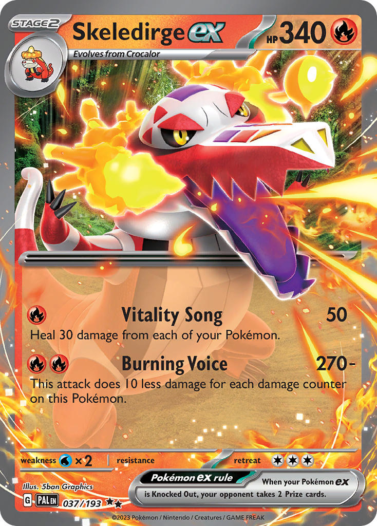 Skeledirge ex⁣ - Paldea Evolved⁣ (Double Rare)⁣ [037] English / Excellent / Normal