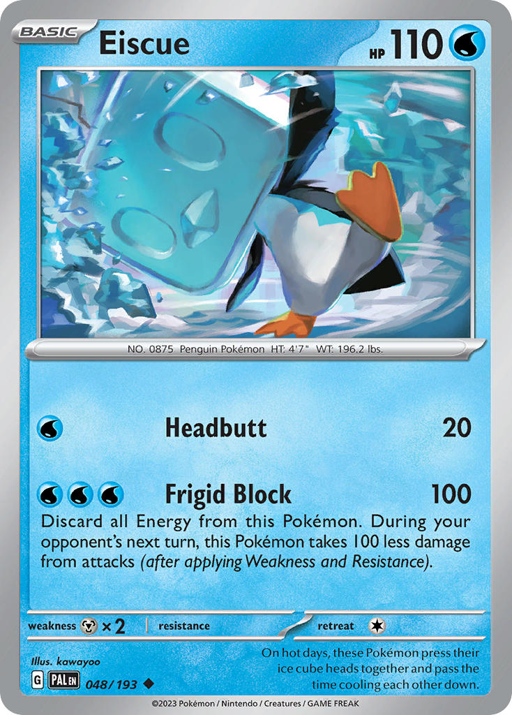 Eiscue⁣ - Paldea Evolved⁣ (Uncommon)⁣ [048] English / Near Mint / Reverse-Holo Normal
