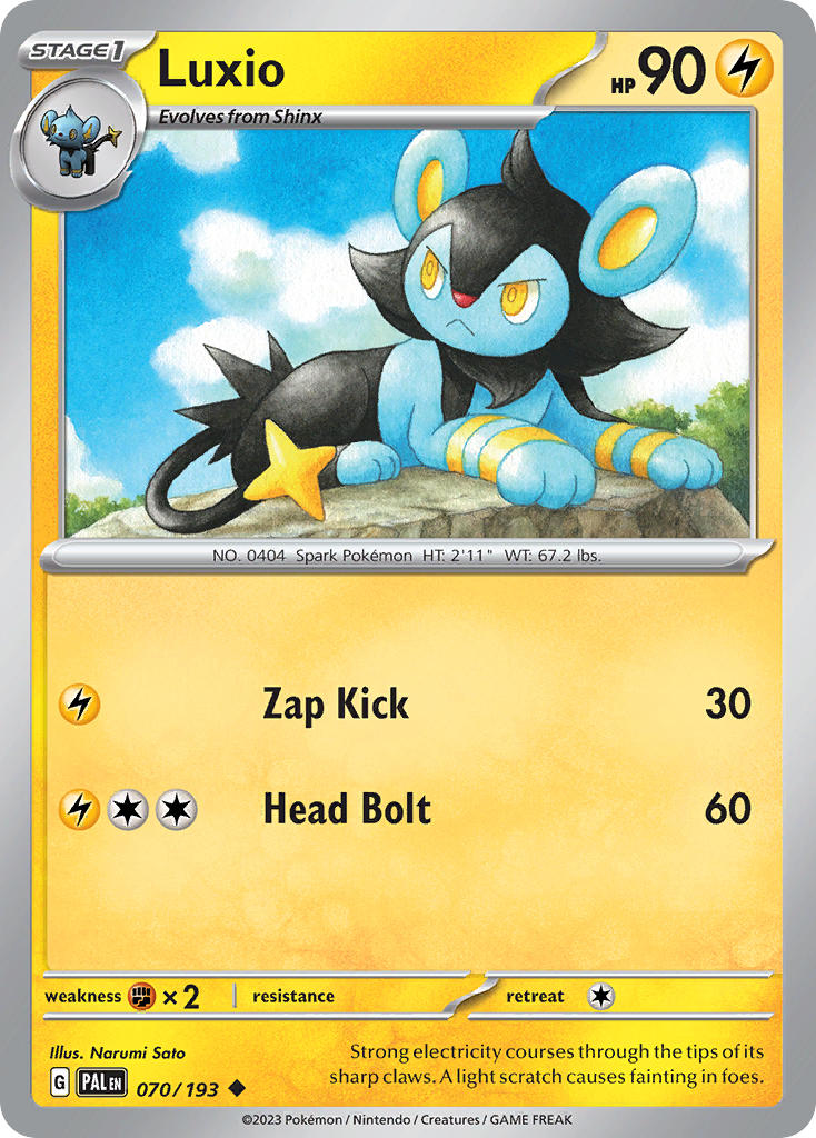 Luxio⁣ - Paldea Evolved⁣ (Uncommon)⁣ [070] English / Near Mint / Normal