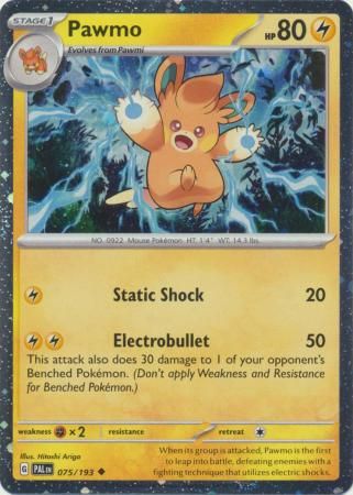 Pawmo - Paldea Evolved (Holo Promo) [075] Kortspil