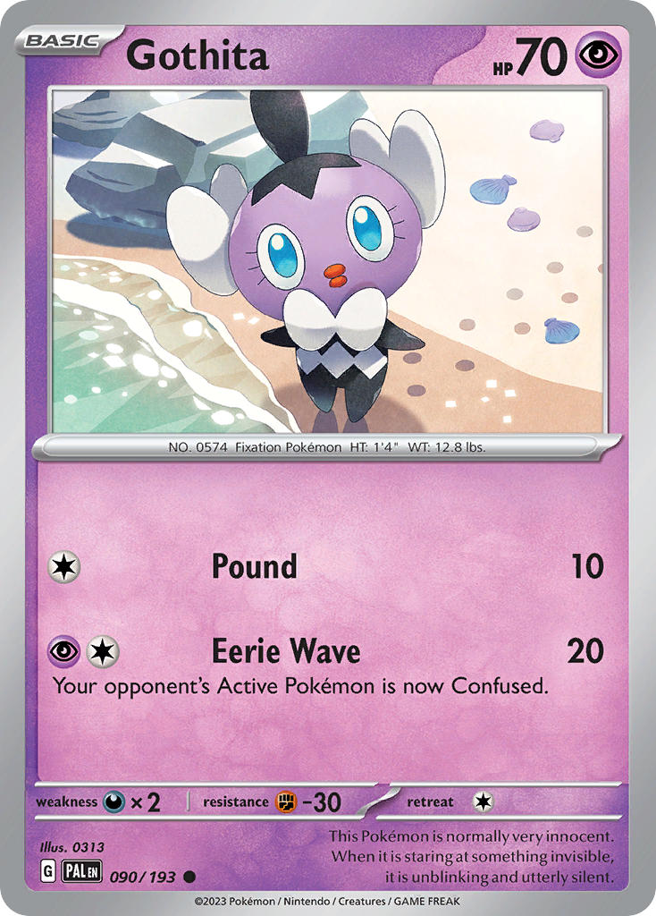 Gothita⁣ - Paldea Evolved⁣ (Common)⁣ [090] English / Near Mint / Reverse-Holo Normal