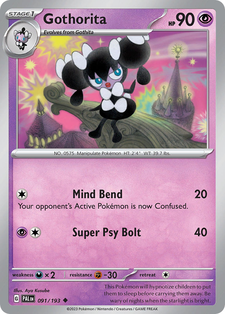 Gothorita⁣ - Paldea Evolved⁣ (Uncommon)⁣ [091] English / Near Mint / Reverse-Holo Normal