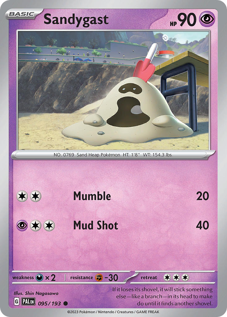 Sandygast⁣ - Paldea Evolved⁣ (Common)⁣ [095] English / Near Mint / Reverse-Holo Normal