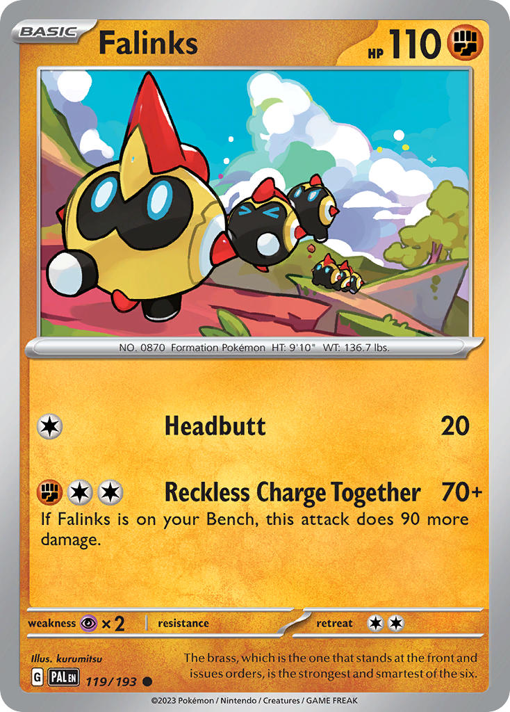 Falinks⁣ - Paldea Evolved⁣ (Common)⁣ [119] English / Near Mint / Reverse-Holo Normal