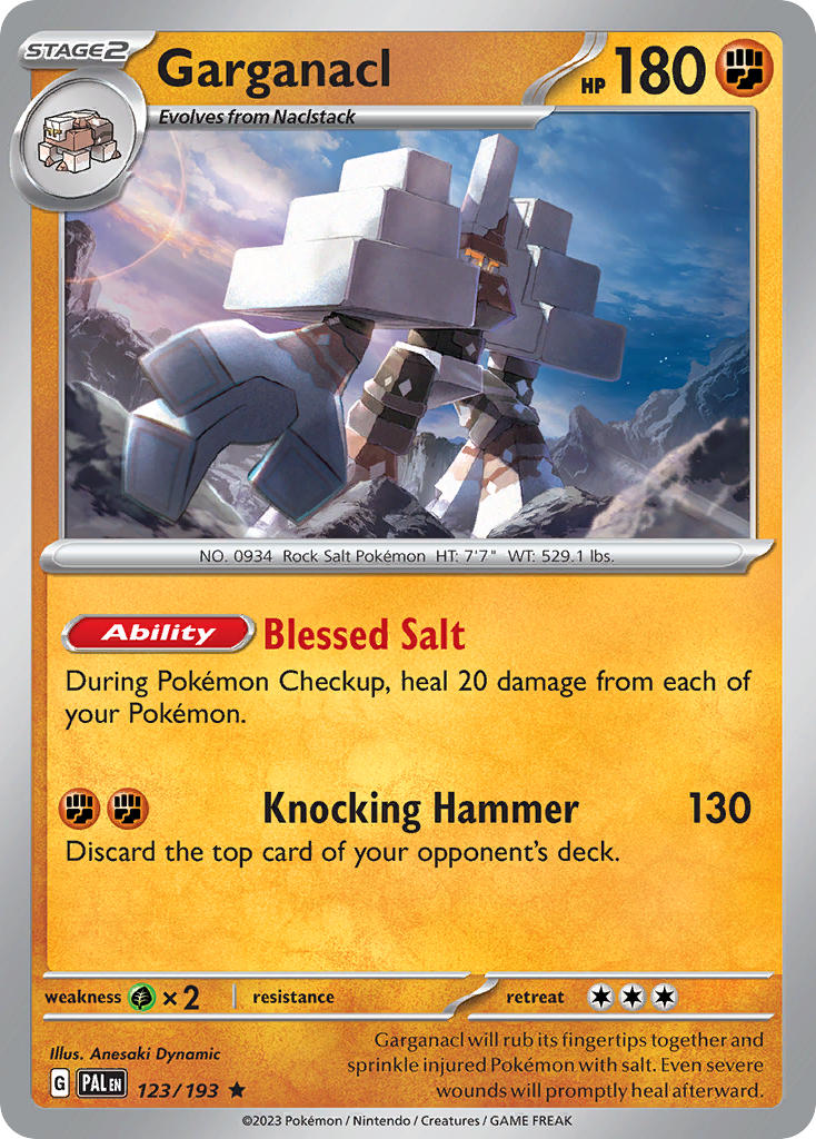 Garganacl⁣ - Paldea Evolved⁣ (Rare)⁣ [123] English / Near Mint / Reverse-Holo Normal