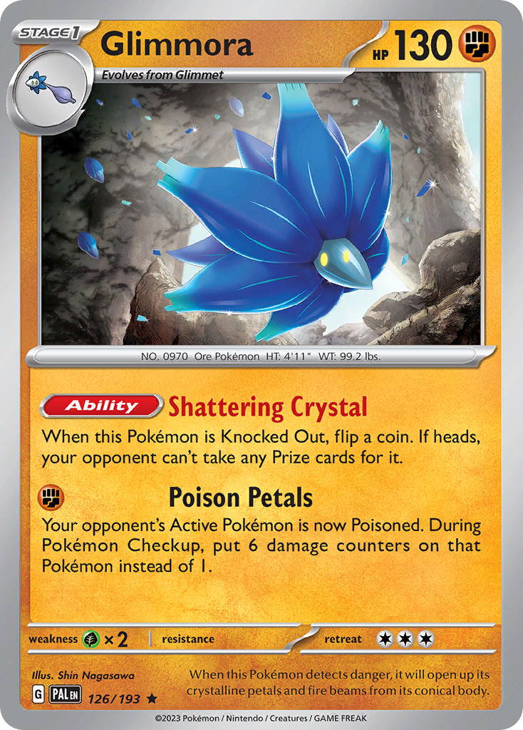 Glimmora⁣ - Paldea Evolved⁣ (Rare)⁣ [126] English / Near Mint / Normal