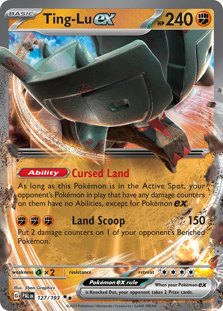 Ting-Lu ex⁣ - Paldea Evolved⁣ (Double Rare)⁣ [127] English / Excellent / Normal