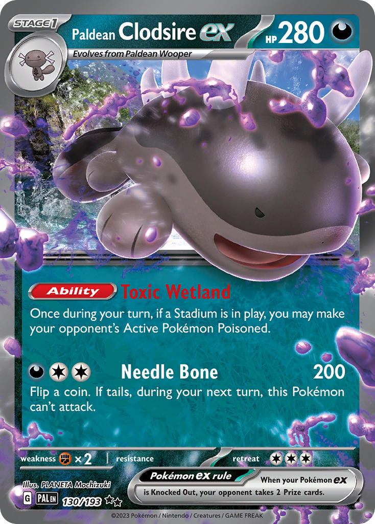 Paldean Clodsire ex⁣ - Paldea Evolved⁣ (Double Rare)⁣ [130] English / Excellent / Normal