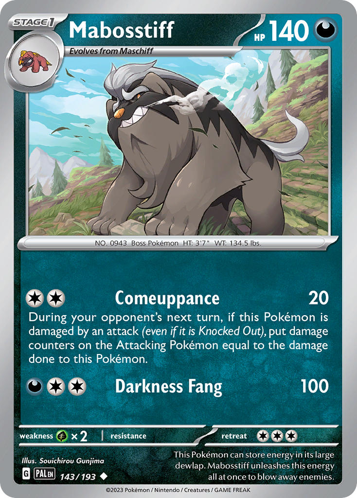 Mabosstiff⁣ - Paldea Evolved⁣ (Uncommon)⁣ [143] English / Near Mint / Normal