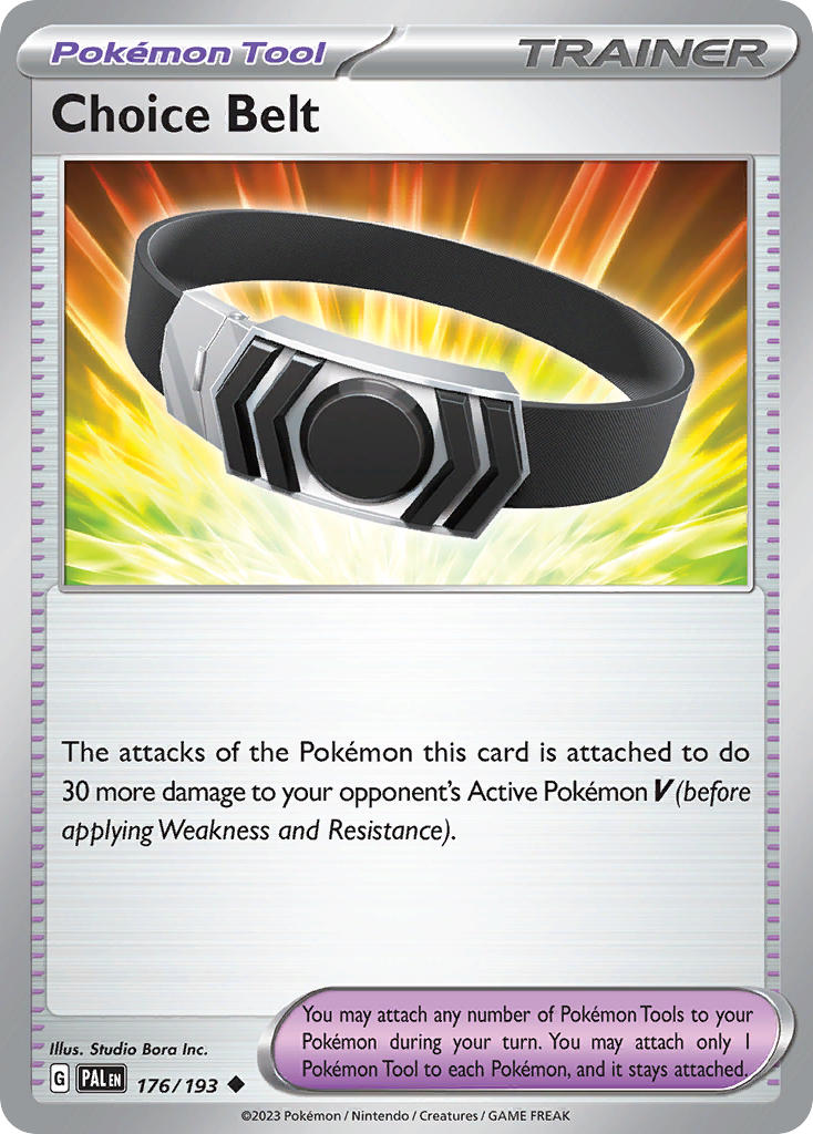 Choice Belt⁣ - Paldea Evolved⁣ (Uncommon)⁣ [176] English / Near Mint / Reverse-Holo Normal