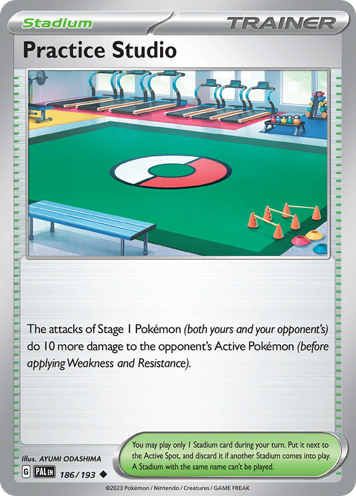 Practice Studio⁣ - Paldea Evolved⁣ (Uncommon)⁣ [186] English / Near Mint / Reverse-Holo Normal