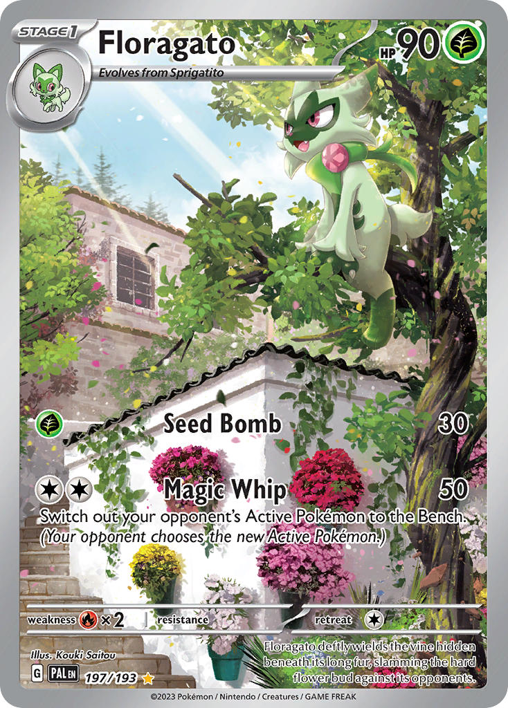 Floragato⁣ - Paldea Evolved⁣ (Illustration Rare)⁣ [197] English / Near Mint / Normal