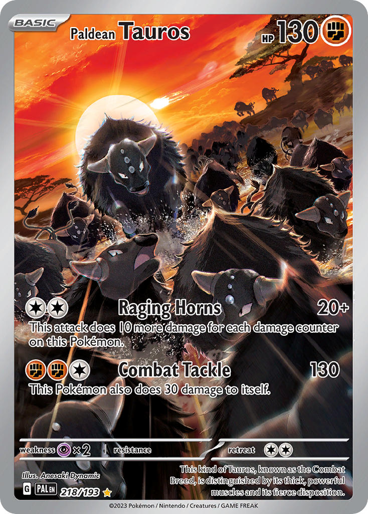Paldean Tauros⁣ - Paldea Evolved⁣ (Illustration Rare)⁣ [218] English / Excellent / Normal