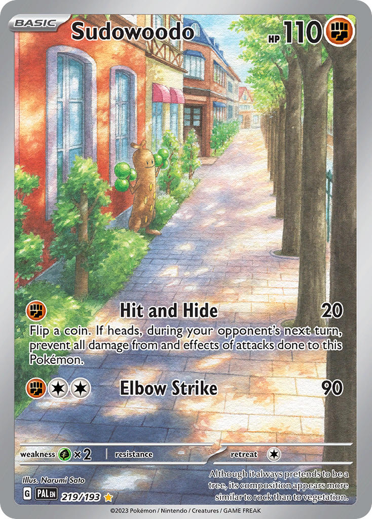 Sudowoodo⁣ - Paldea Evolved⁣ (Illustration Rare)⁣ [219] English / Near Mint / Normal
