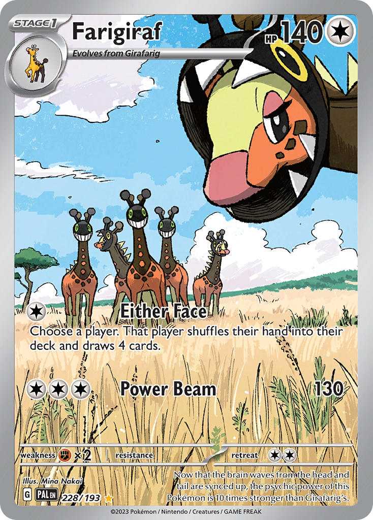 Farigiraf⁣ - Paldea Evolved⁣ (Illustration Rare)⁣ [228] English / Good / Normal