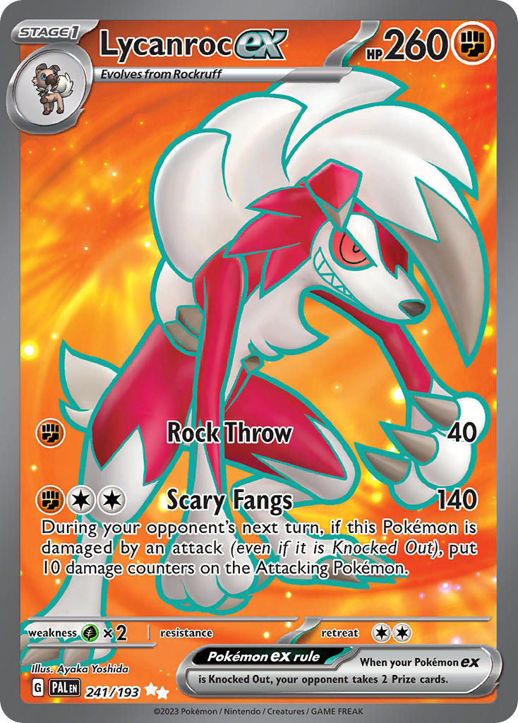 Lycanroc ex⁣ - Paldea Evolved⁣ (Ultra Rare)⁣ [241] English / Near Mint / Normal