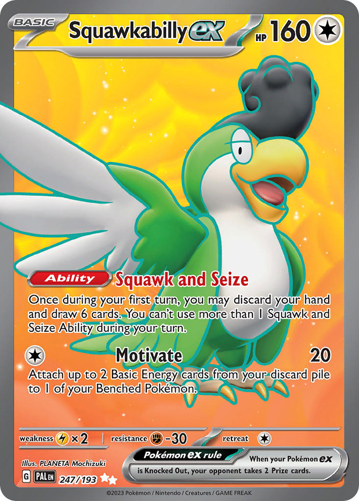 Squawkabilly ex⁣ - Paldea Evolved⁣ (Ultra Rare)⁣ [247] English / Near Mint / Normal