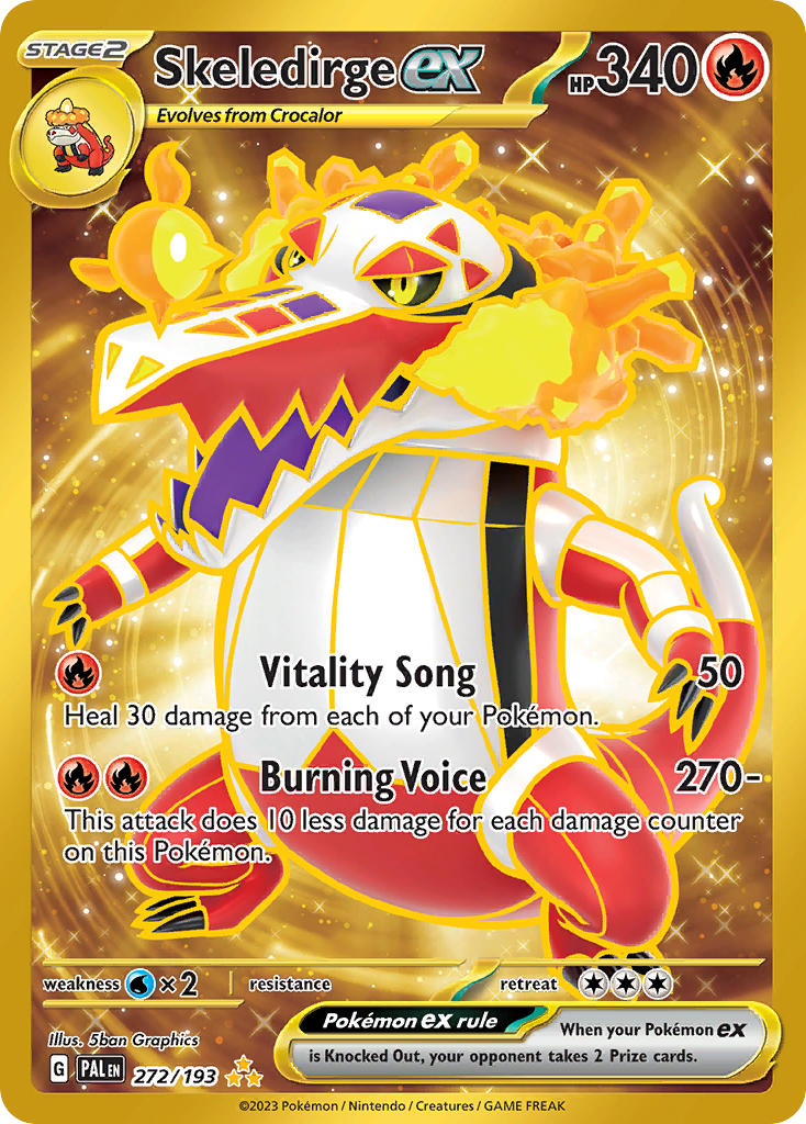 Skeledirge ex⁣ - Paldea Evolved⁣ (Secret Rare)⁣ [272] English / Excellent / Normal