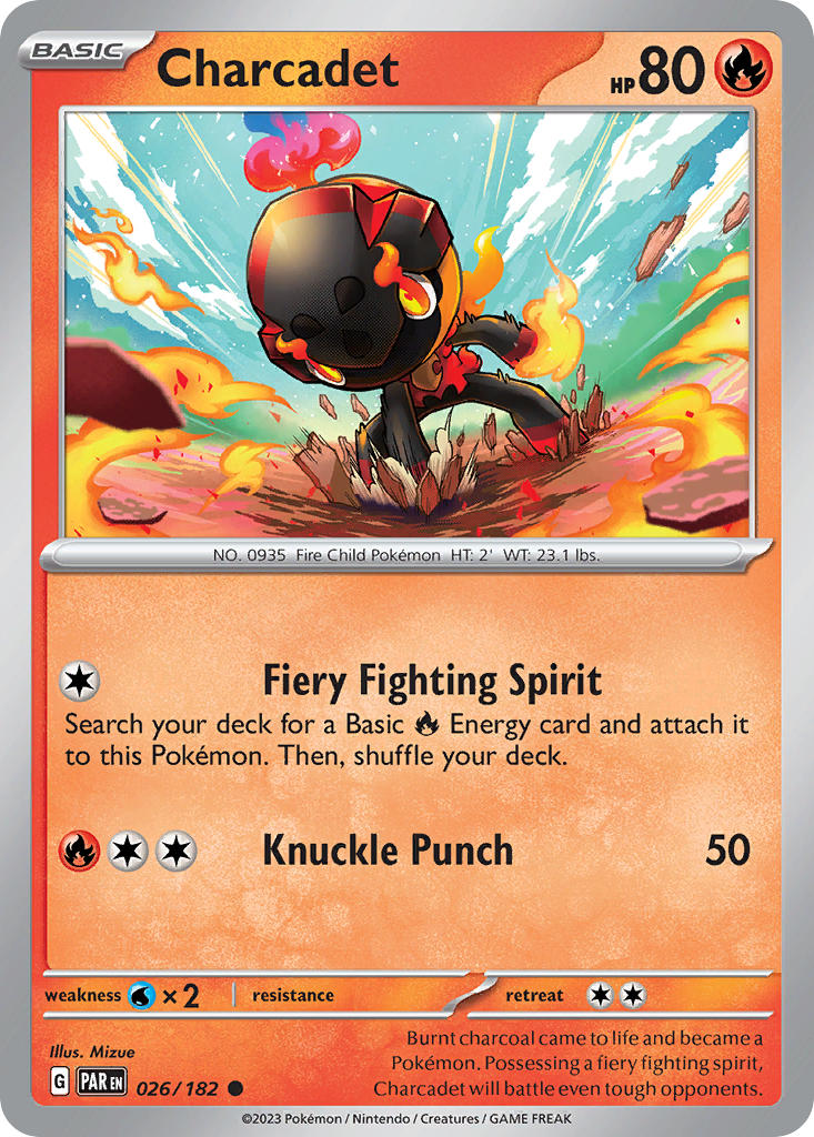Charcadet⁣ - Paradox Rift⁣ (Common)⁣ [026] English / Near Mint / Reverse-Holo Normal