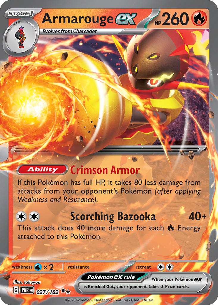 Armarouge ex⁣ - Paradox Rift⁣ (Double Rare)⁣ [027] English / Near Mint / Normal