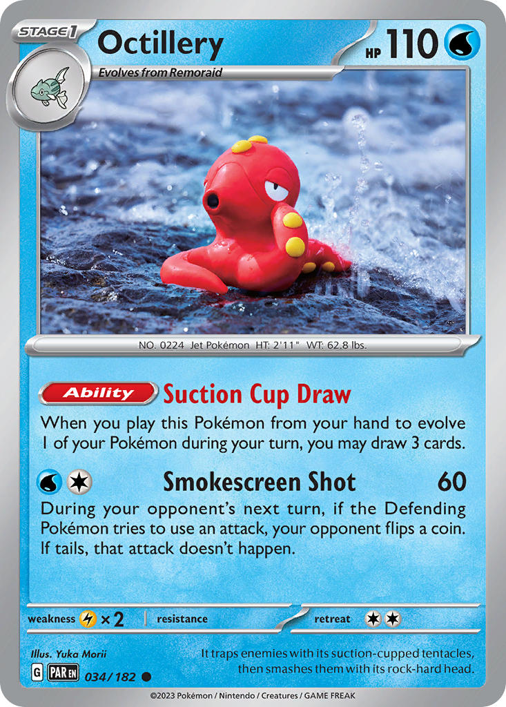Octillery⁣ - Paradox Rift⁣ (Common)⁣ [034] English / Near Mint / Reverse-Holo Normal