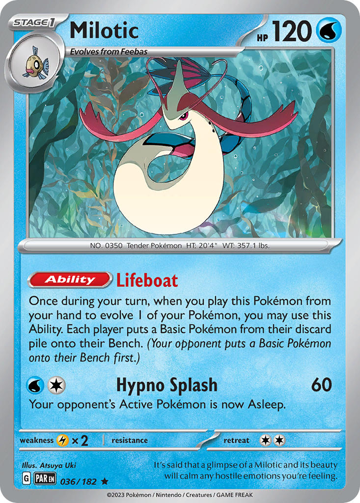 Milotic⁣ - Paradox Rift⁣ (Rare)⁣ [036] English / Near Mint / Reverse-Holo Normal