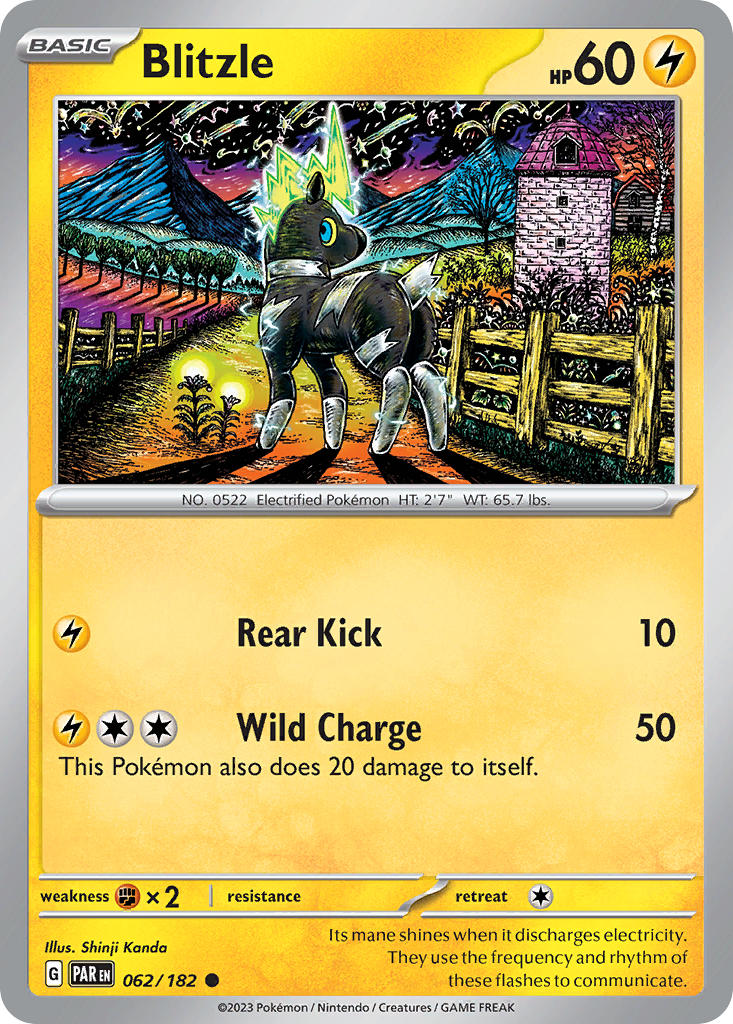 Blitzle⁣ - Paradox Rift⁣ (Common)⁣ [062] English / Near Mint / Reverse-Holo Normal