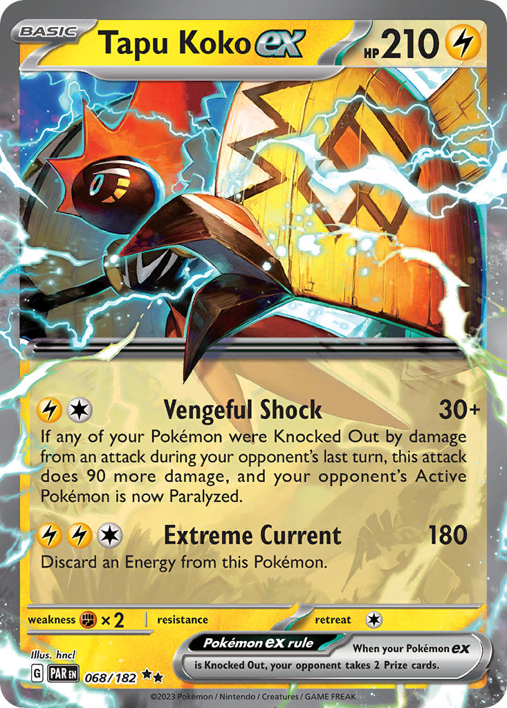 Tapu Koko ex⁣ - Paradox Rift⁣ (Double Rare)⁣ [068] English / Near Mint / Normal