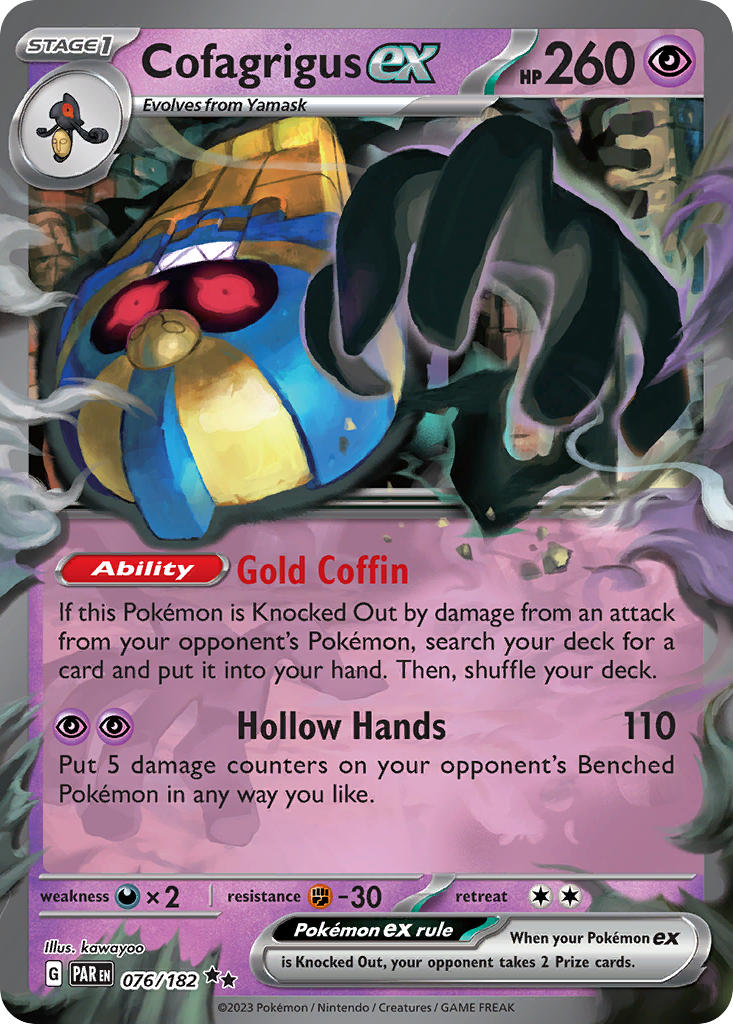Cofagrigus ex⁣ - Paradox Rift⁣ (Double Rare)⁣ [076] English / Near Mint / Normal