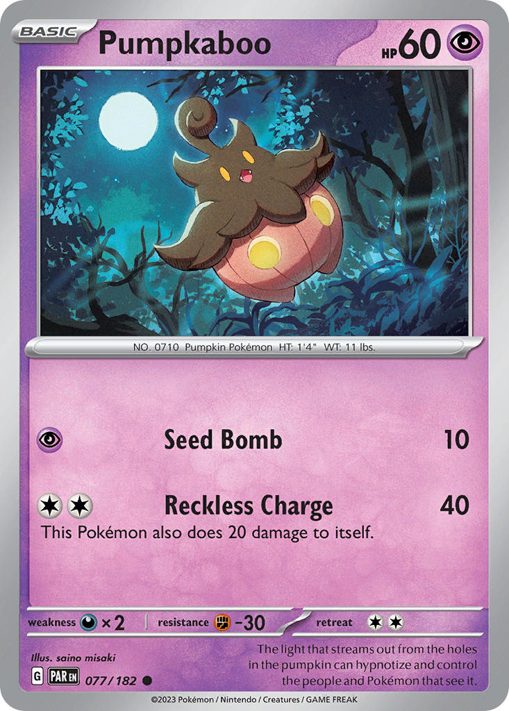 Pumpkaboo⁣ - Paradox Rift⁣ (Common)⁣ [077] English / Near Mint / Reverse-Holo Normal